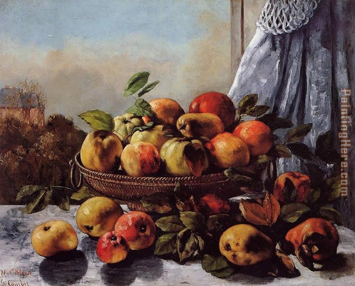 Still Life Fruit painting - Gustave Courbet Still Life Fruit art painting